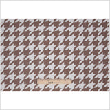 Light Brown Houndstooth Polyester Brocade