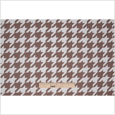Light Brown Houndstooth Polyester Brocade