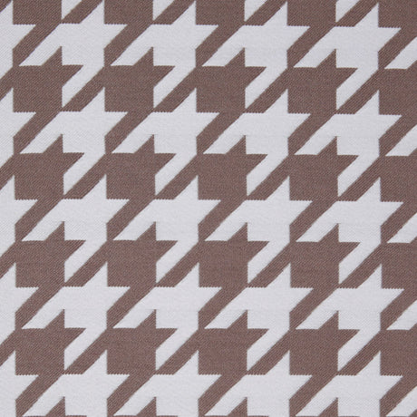 Light Brown Houndstooth Polyester Brocade