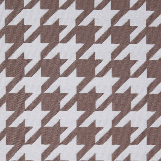 Light Brown Houndstooth Polyester Brocade
