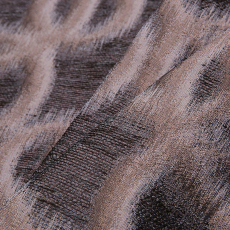 Mocha Geometric Ikat Bubbles Polyester Woven