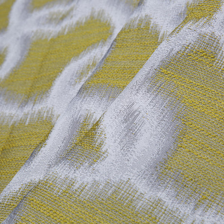 Lime Geometric Ikat Bubbles Polyester Woven