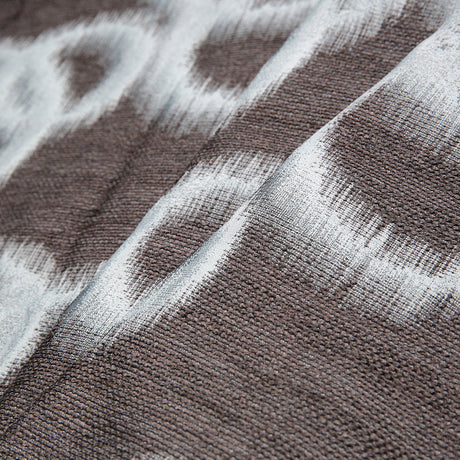 Blue Geometric Ikat Bubbles Polyester Woven