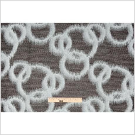 Blue Geometric Ikat Bubbles Polyester Woven