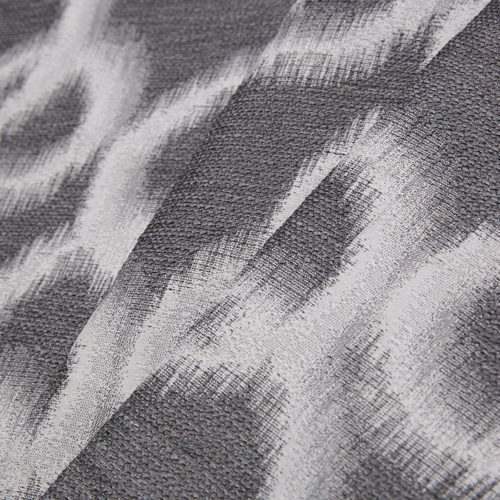 Silver Geometric Ikat Bubbles Polyester Woven
