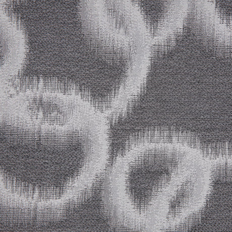 Silver Geometric Ikat Bubbles Polyester Woven