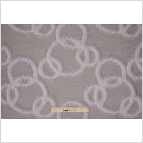 Taupe Geometric Ikat Bubbles Polyester Woven