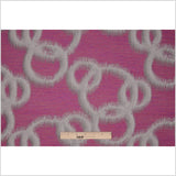 Fuchsia Geometric Ikat Bubbles Polyester Woven
