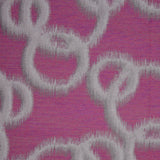 Fuchsia Geometric Ikat Bubbles Polyester Woven