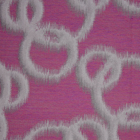 Fuchsia Geometric Ikat Bubbles Polyester Woven