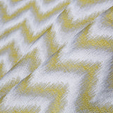 Lime Zig-Zag Geometric Polyester Woven