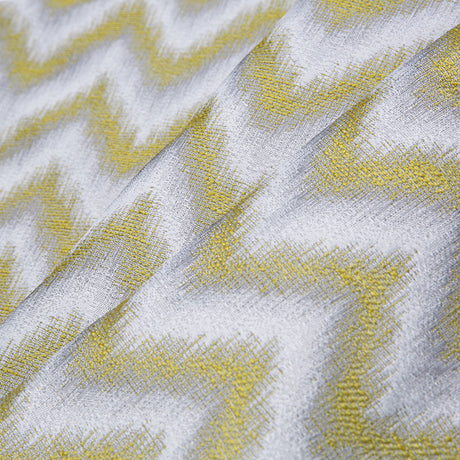 Lime Zig-Zag Geometric Polyester Woven