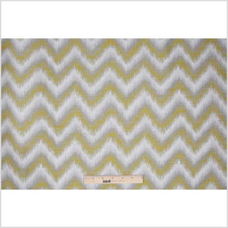Lime Zig-Zag Geometric Polyester Woven