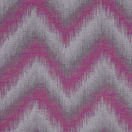 Fuchsia Zig-Zag Geometric Polyester Woven