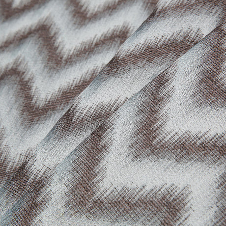 Blue Zig-Zag Geometric Polyester Woven
