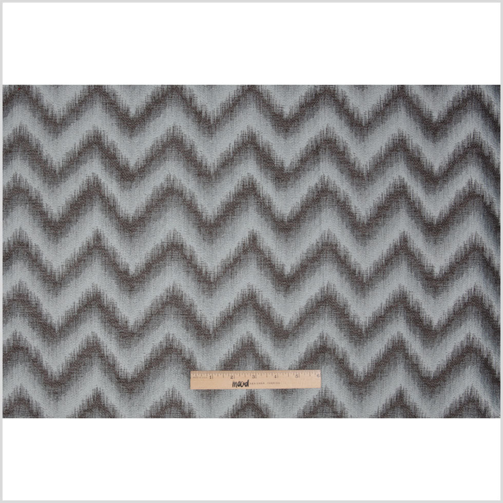 Blue Zig-Zag Geometric Polyester Woven