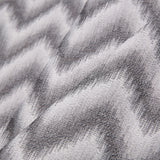 Silver Zig-Zag Geometric Polyester Woven