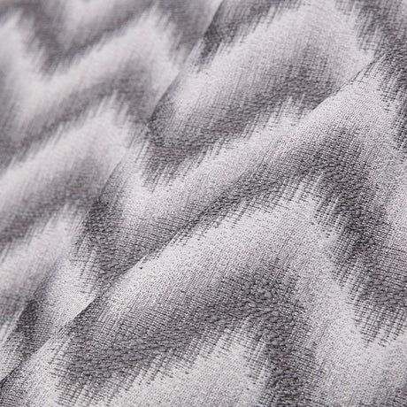 Silver Zig-Zag Geometric Polyester Woven