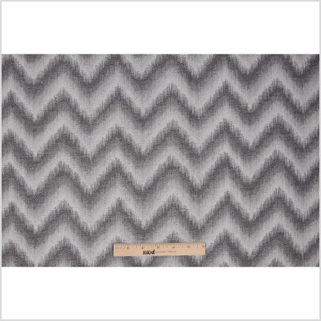 Silver Zig-Zag Geometric Polyester Woven
