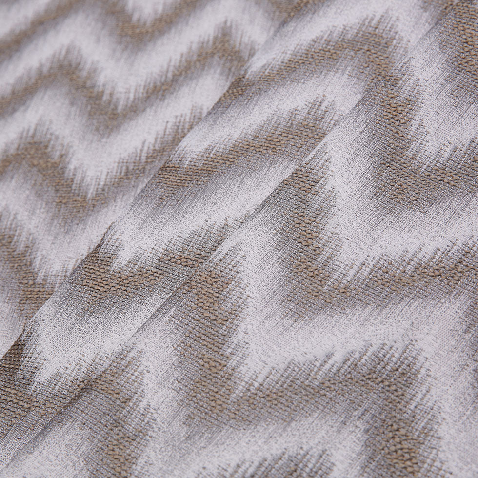 Gray Zig-Zag Geometric Polyester Woven