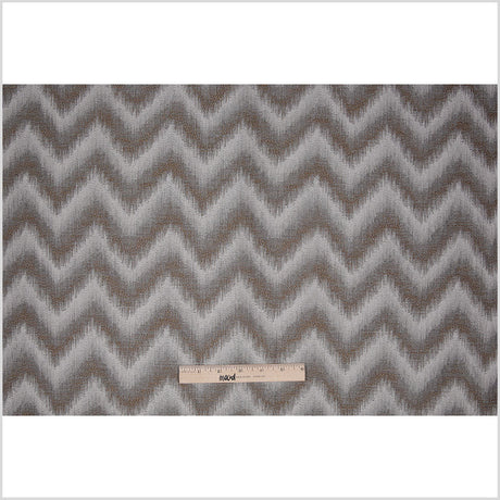 Gray Zig-Zag Geometric Polyester Woven