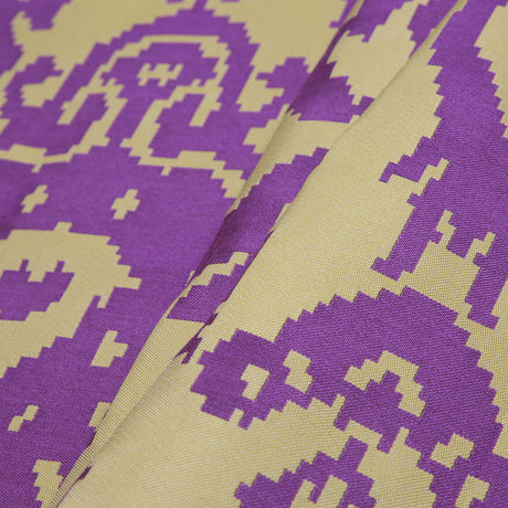 Purple Geometric Polyester Brocade