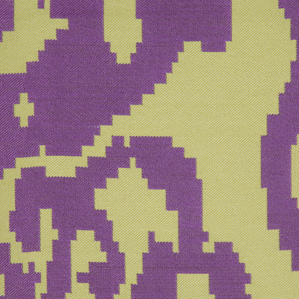 Purple Geometric Polyester Brocade