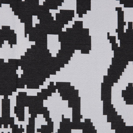 Black Geometric Polyester Brocade