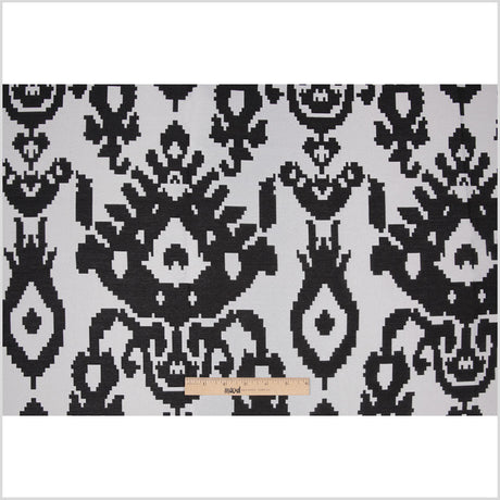 Black Geometric Polyester Brocade
