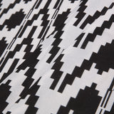 Black Geometric Polyester Brocade