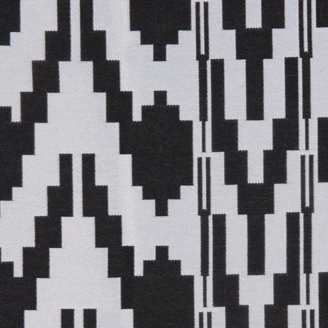 Black Geometric Polyester Brocade