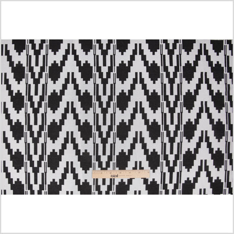 Black Geometric Polyester Brocade