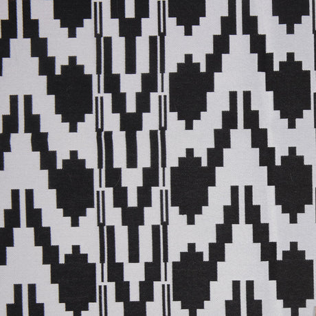 Black Geometric Polyester Brocade