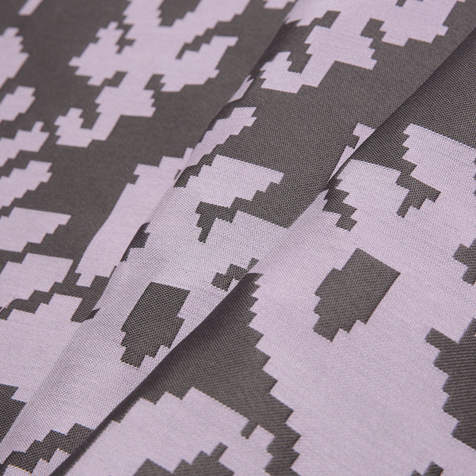 Lilac Geometric Polyester Brocade