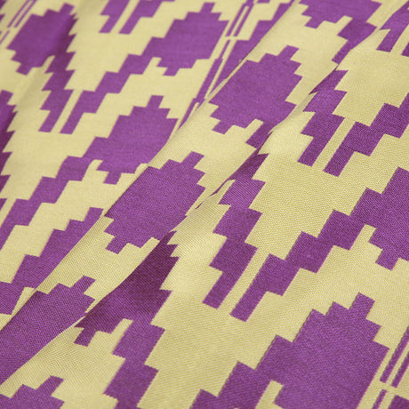 Purple Geometric Polyester Brocade