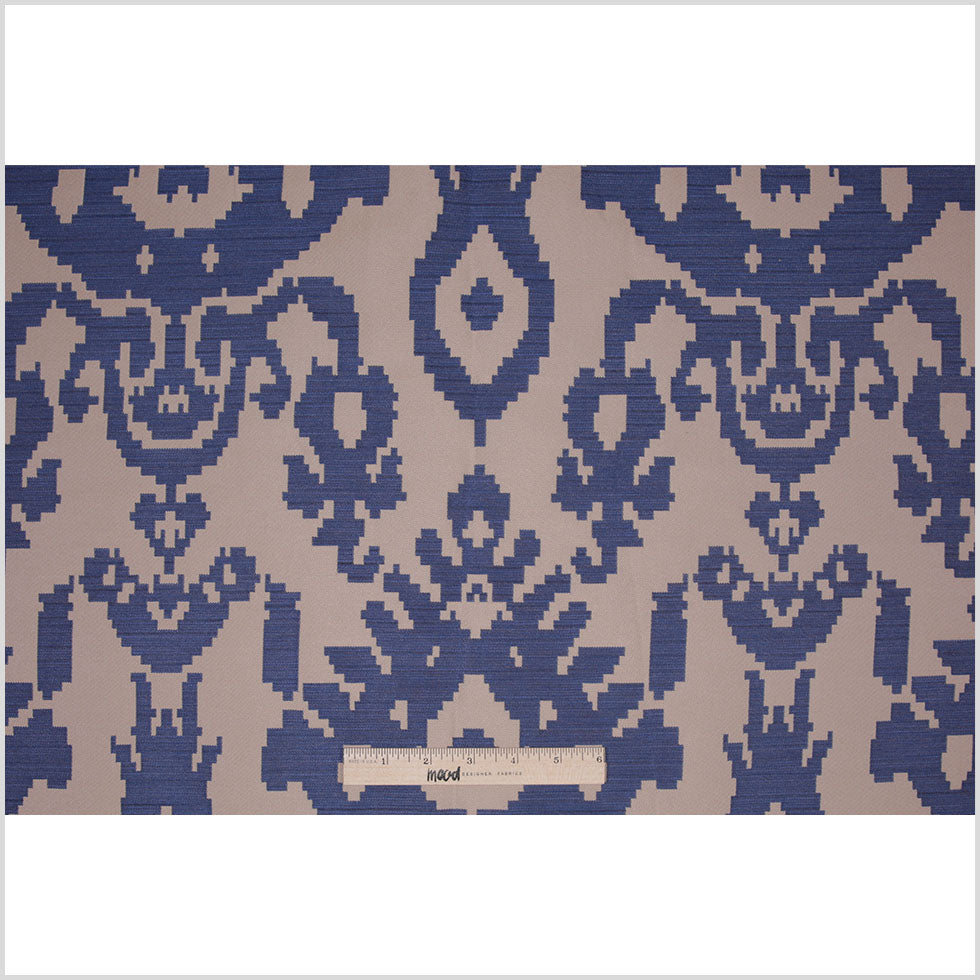 Denim Geometric Polyester Brocade