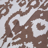 Brown Geometric Polyester Brocade