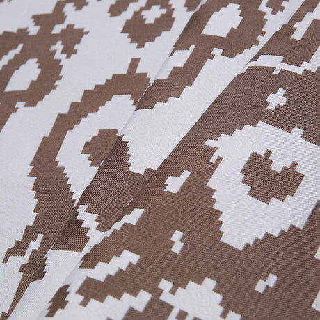 Brown Geometric Polyester Brocade