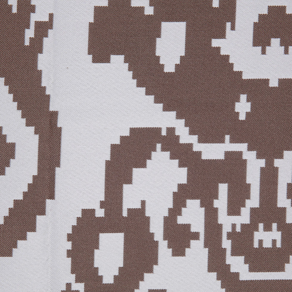 Brown Geometric Polyester Brocade