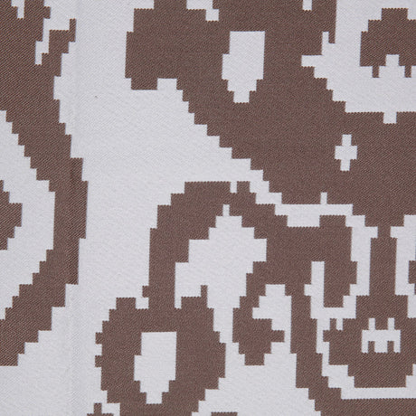 Brown Geometric Polyester Brocade