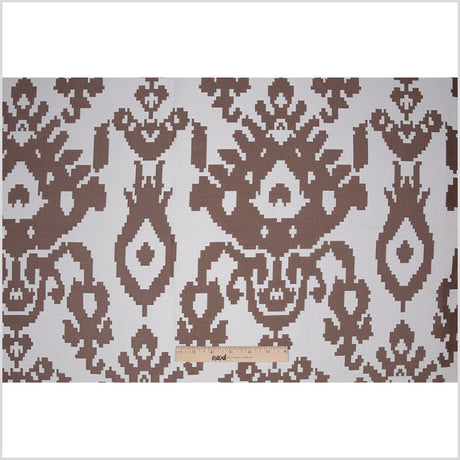 Brown Geometric Polyester Brocade