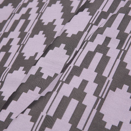 Lilac Geometric Polyester Brocade