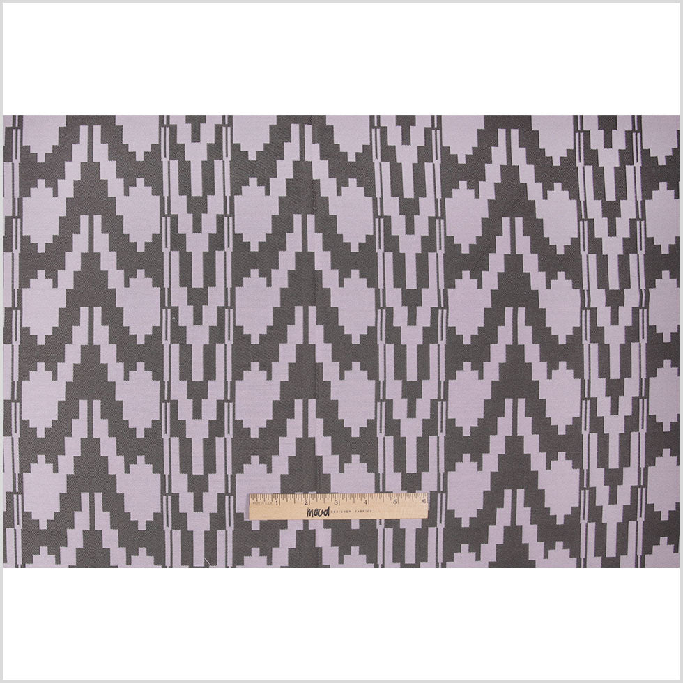 Lilac Geometric Polyester Brocade