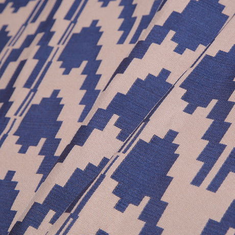 Denim Geometric Polyester Brocade