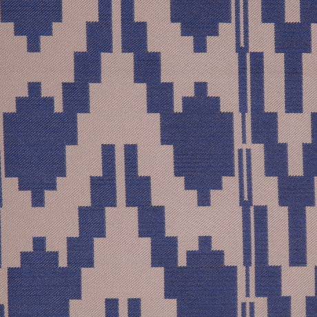 Denim Geometric Polyester Brocade