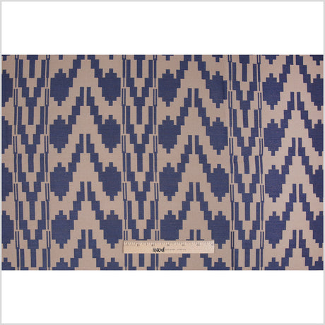 Denim Geometric Polyester Brocade