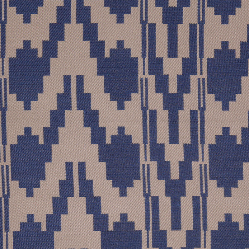 Denim Geometric Polyester Brocade