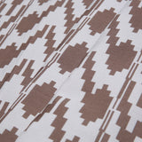 Cream Geometric Polyester Brocade