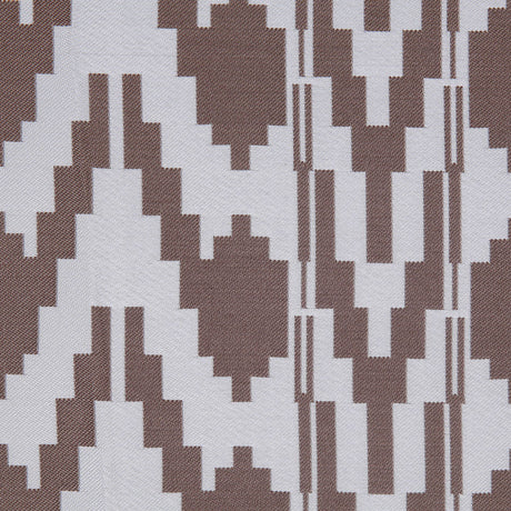 Cream Geometric Polyester Brocade