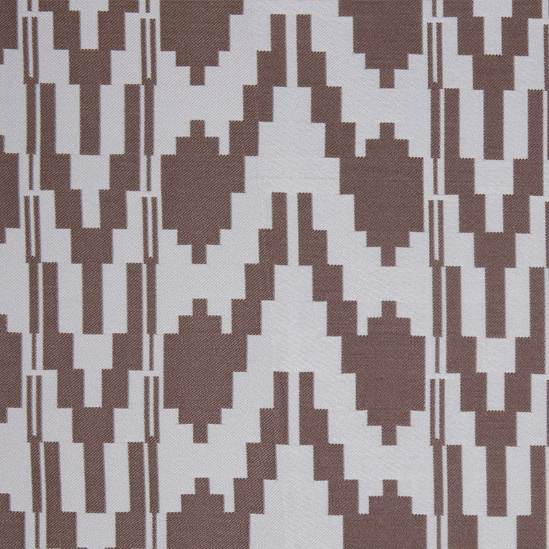 Cream Geometric Polyester Brocade